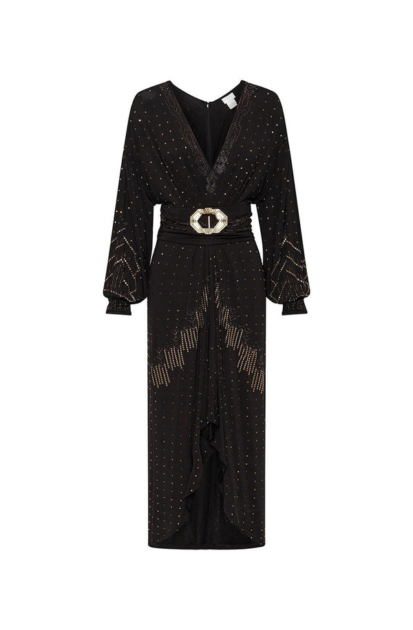 CAMILLA Women Belted Jersey Dress - Dripping in Deco
