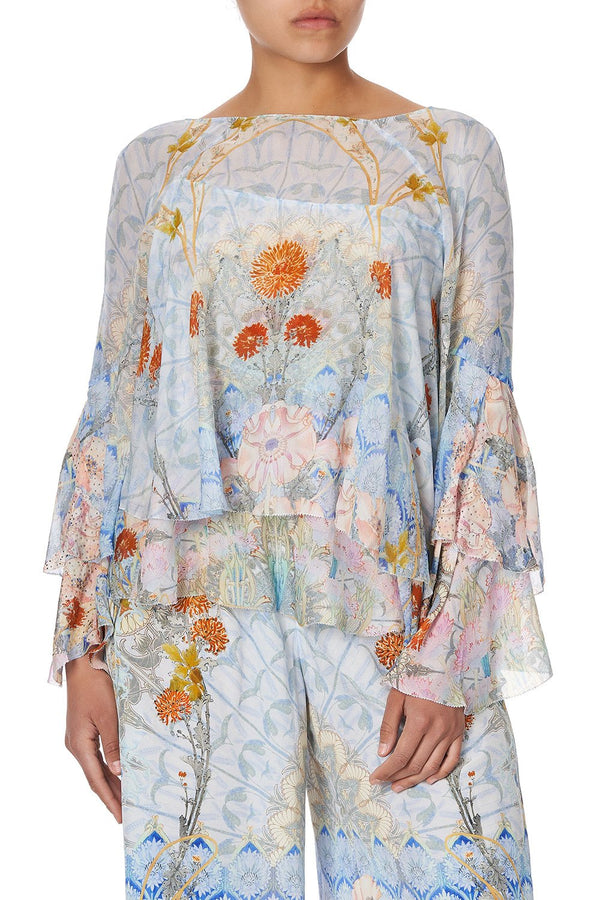 CAMILLA Women Flared Layered Blouse - Morris Muse