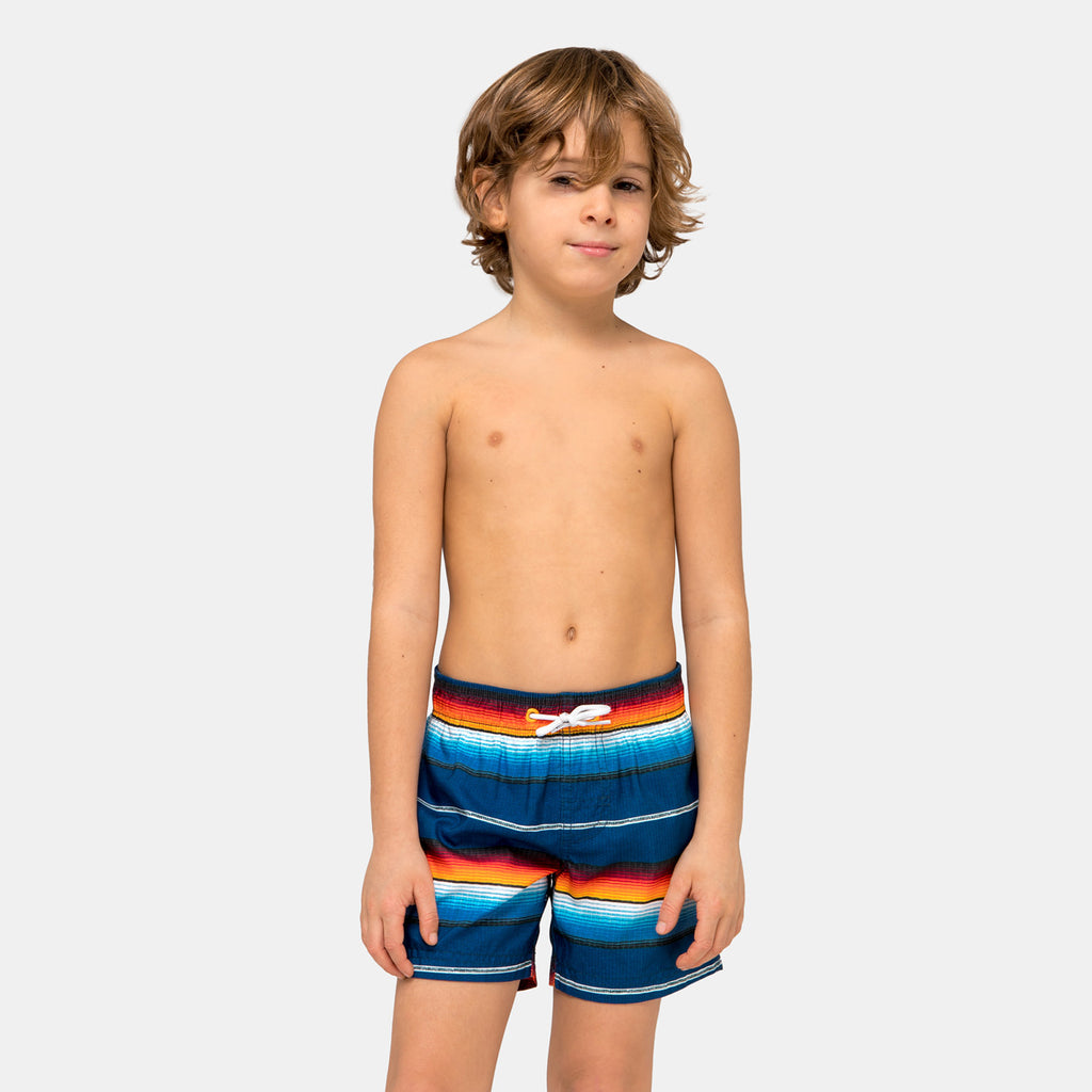 SUNDEK Boys Elastic Waist Swim Trunks - Stripes