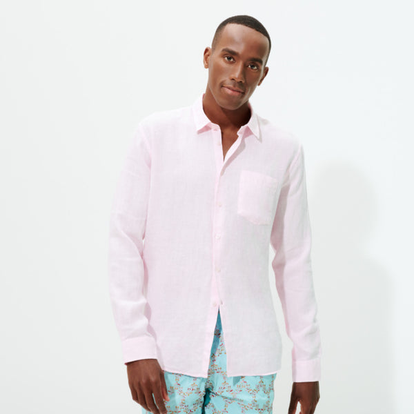 VILEBREQUIN Men Linen Shirt Solid