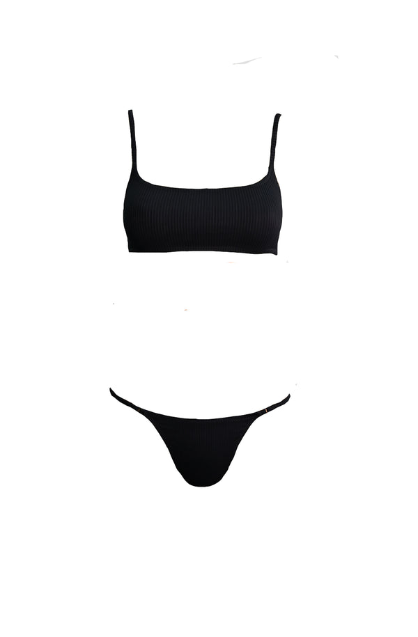 KENDALL AND KYLIE Triangle Rib Bikini Bottom