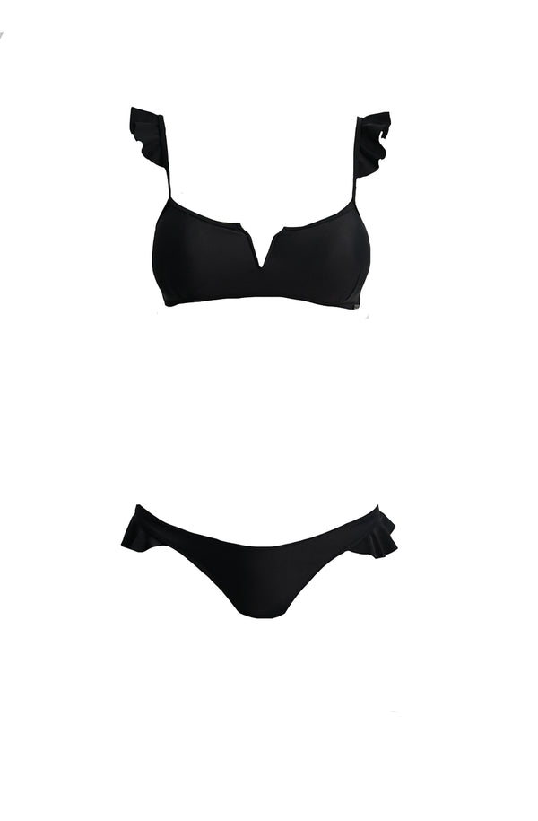 KENDALL & KYLIE Ruffle Shoulder Bikini Bottom
