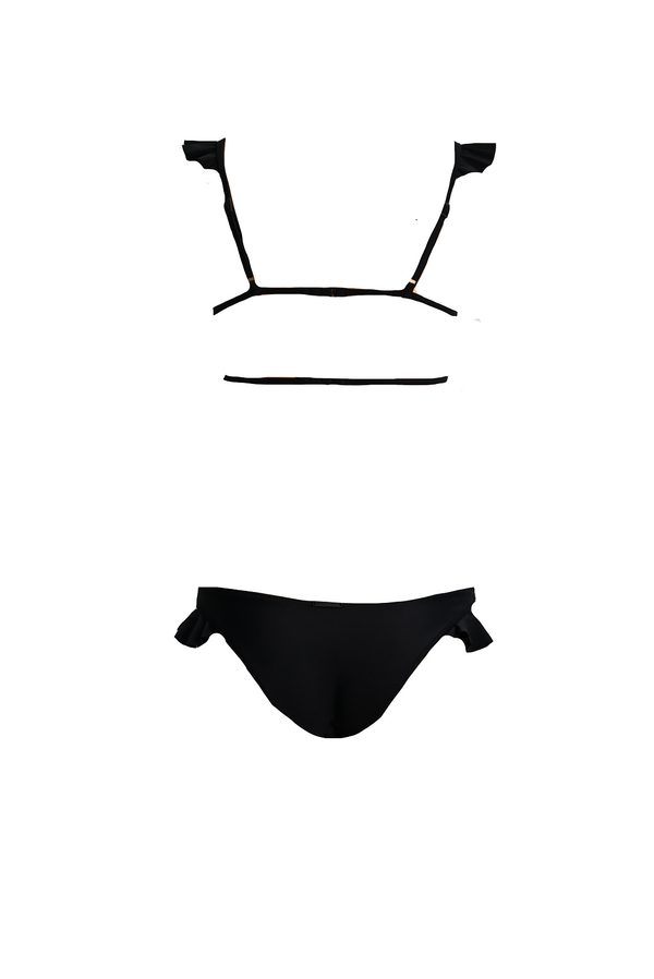KENDALL & KYLIE Ruffle Shoulder Bikini Bottom