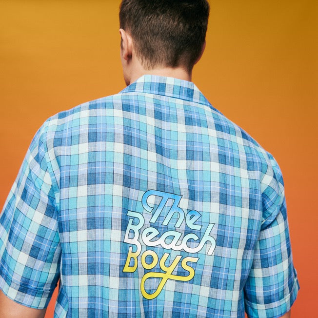 VILEBREQUIN Men Bowling Shirt Checks - Vilebrequin x The Beach Boys