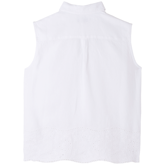 VILEBREQUIN Women Linen short sleeves Shirt Broderies Anglaises
