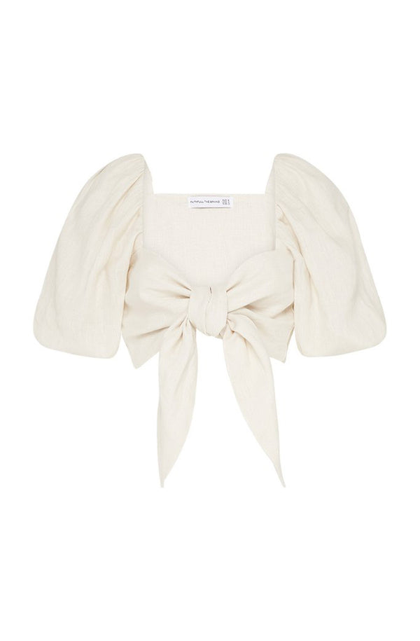 FAITHFULL THE BRAND Idrissy Top Plain Ivory