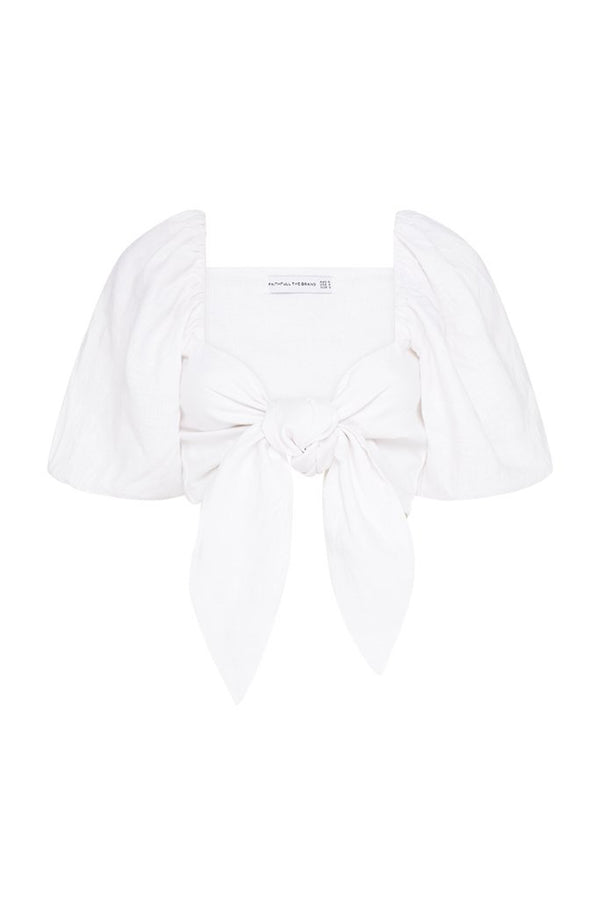 FAITHFULL THE BRAND Idrissy Top Plain White