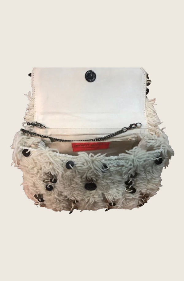 MUCHE ET MUCHETTE Hava Sequined Short Yarn Box Clutch