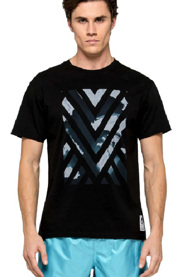 SUNDEK Men Iceland Geo Jersey Cotton T-Shirt