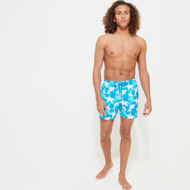 VILEBREQUIN Men Ultra-light and packable Swim Shorts Clouds