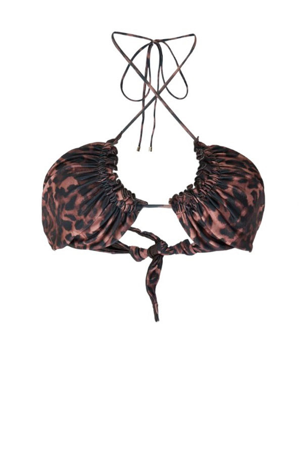JANTHEE BERLIN Olympia Bikini Top - Leopard