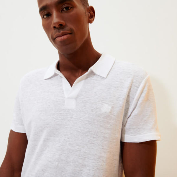 VILEBREQUIN Men Linen Jersey Polo Shirt Solid