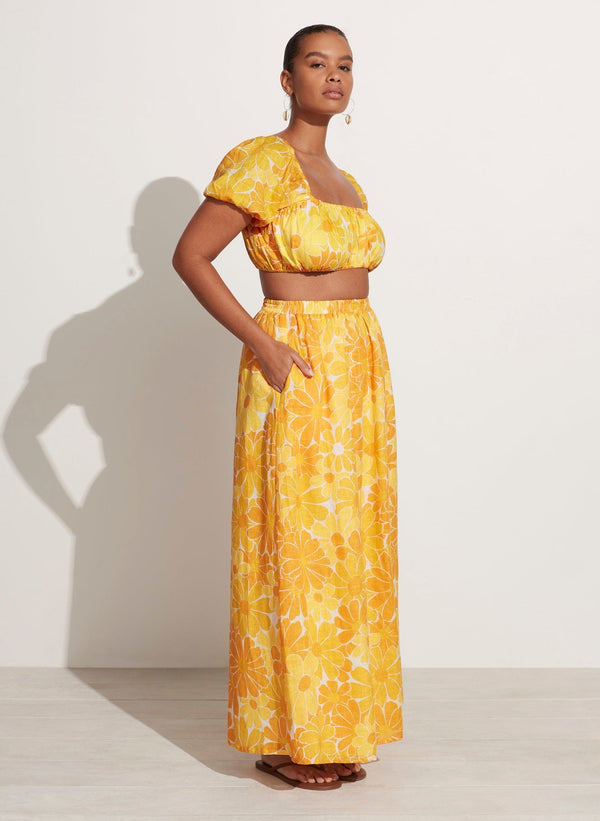 FAITHFULL THE BRAND Harlow Top Canaria Floral Marigold