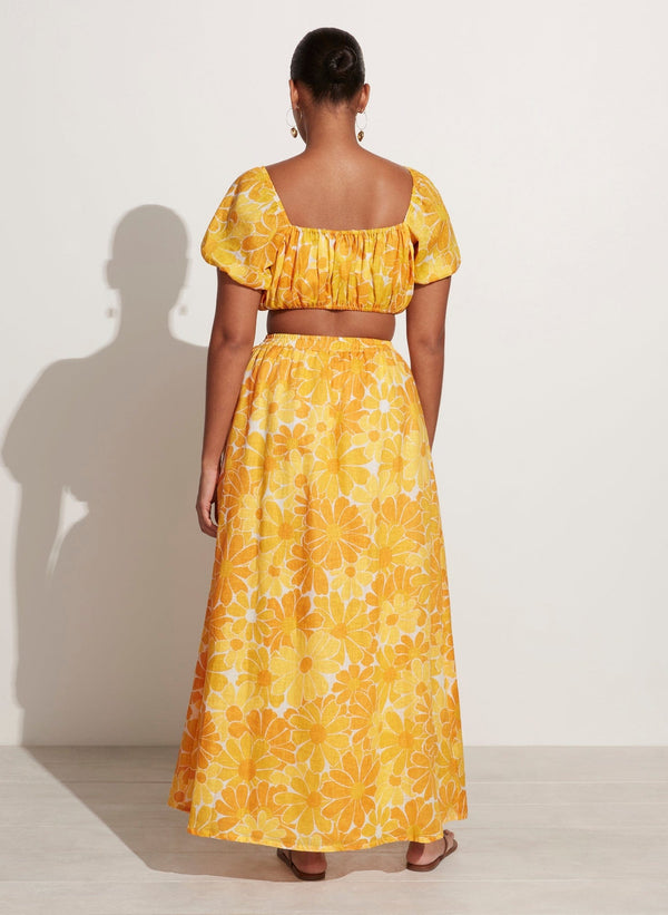 FAITHFULL THE BRAND Harlow Top Canaria Floral Marigold