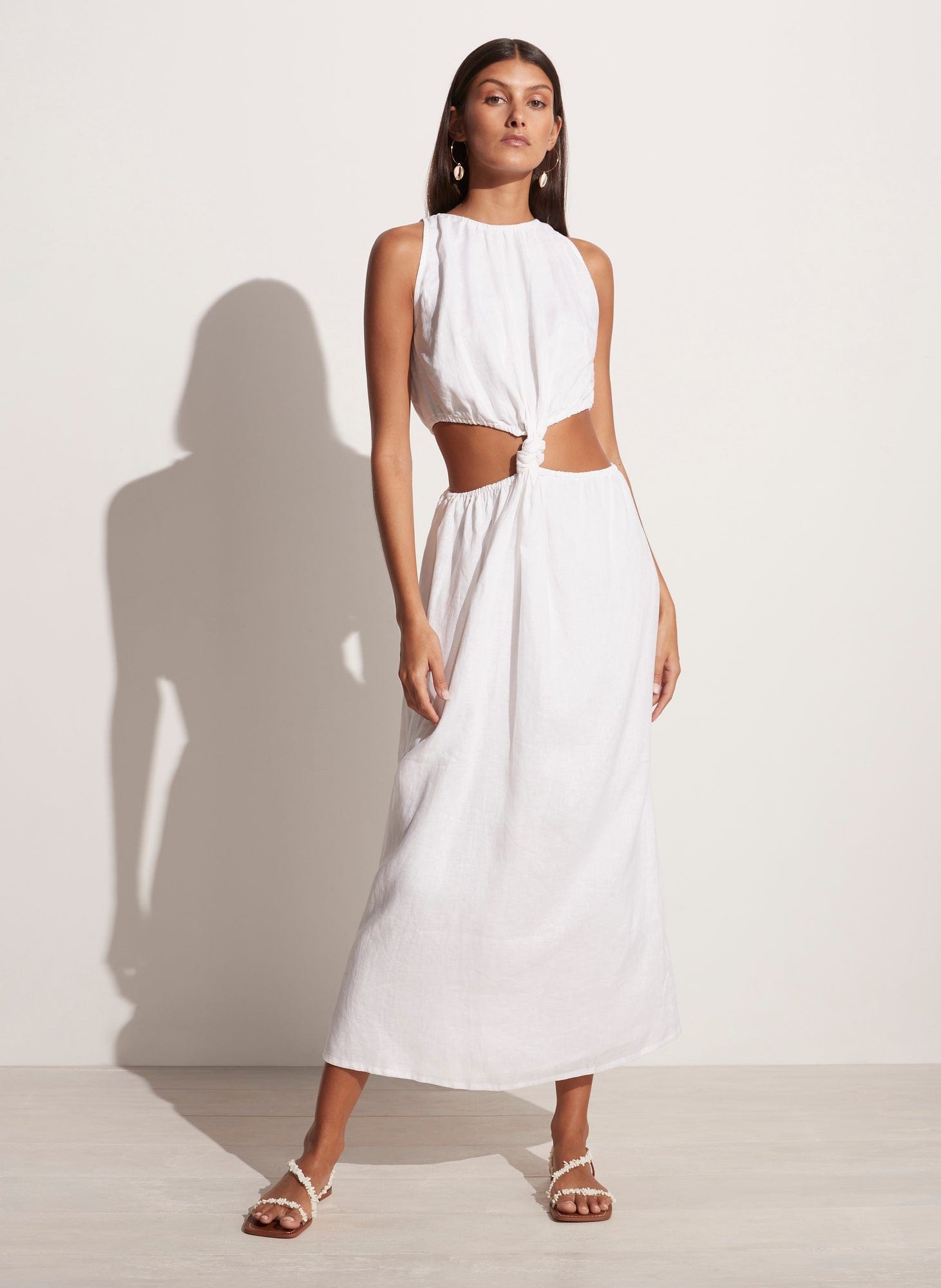 FAITHFULL THE BRAND Zeta Midi Dress White