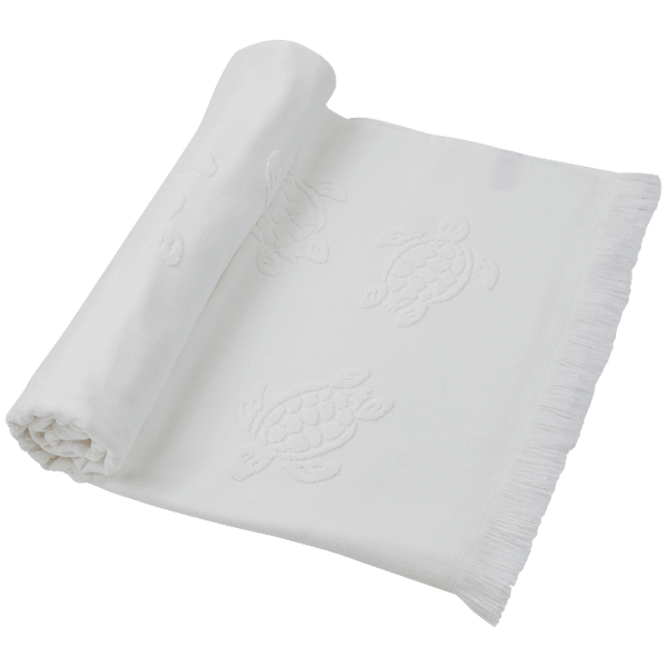 VILEBREQUIN Unisex Beach Fouta in Organic Cotton Turtles Jacquard
