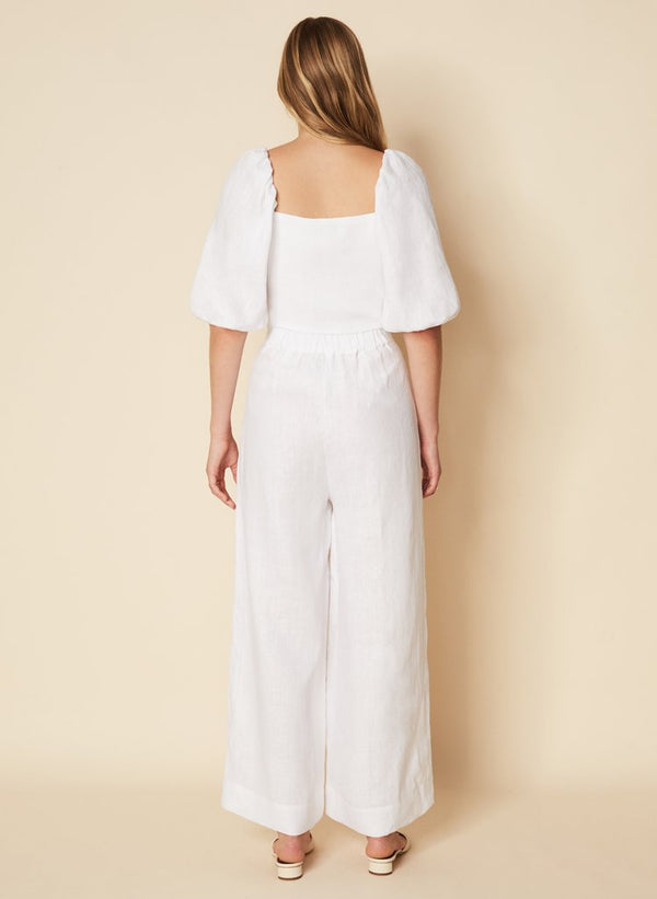 FAITHFULL THE BRAND Idrissy Top Plain White