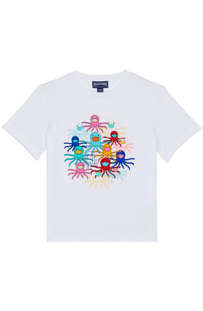 Vilebrequin Kids Cotton T-Shirt Multicolored Medusa
