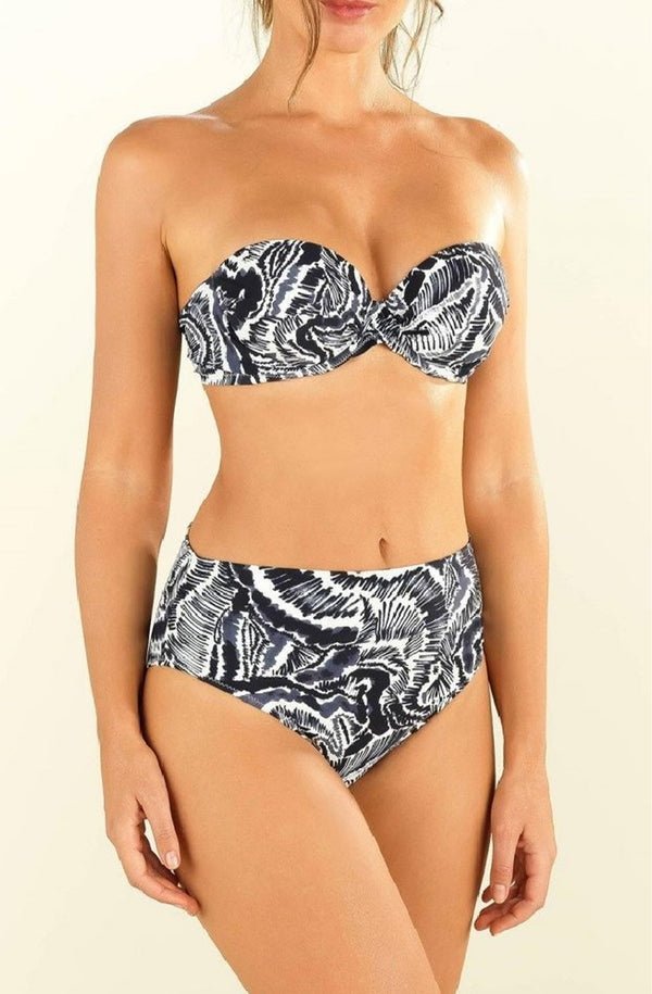 PAIN de SUCRE Women Cassy Bandeau and Tobago High-waist Bikini Bottom