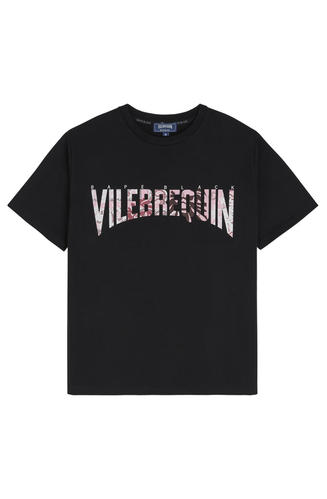 VILEBREQUIN Men T-Shirt Bandana Logo Printed - Vilebrequin x BAPEå¨ BLACK