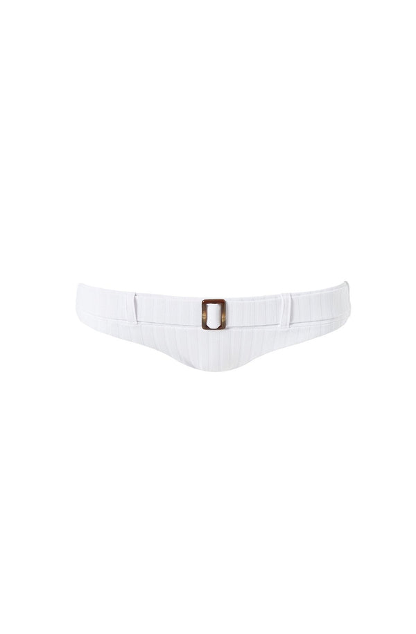 MELISSA ODABASH Women Tortola Ribbed White Bikini Bottom