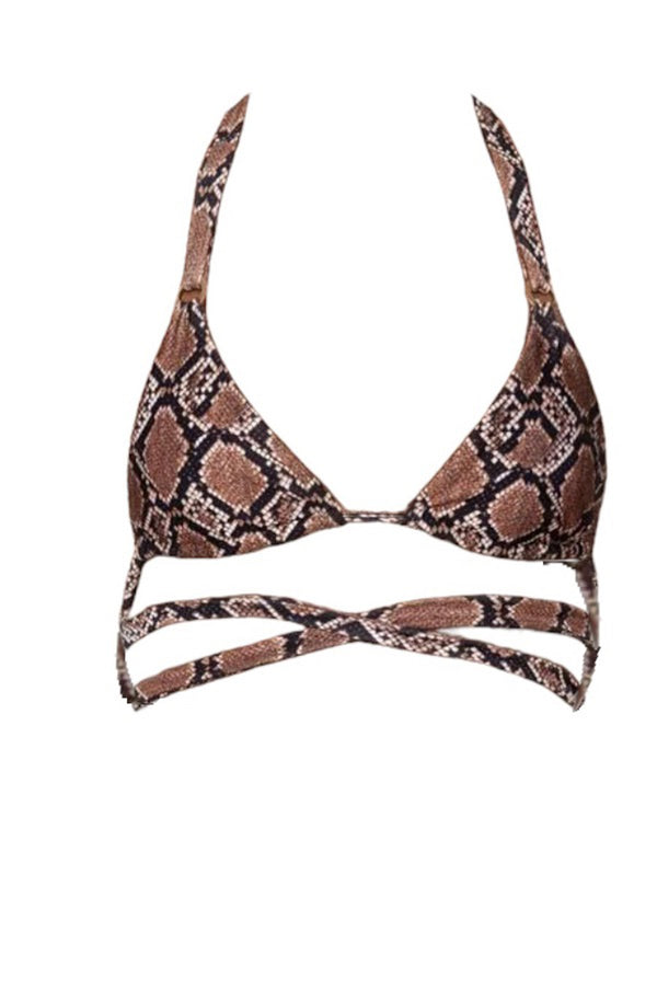 JANTHEE BERLIN Vicky Bikini Top - Python