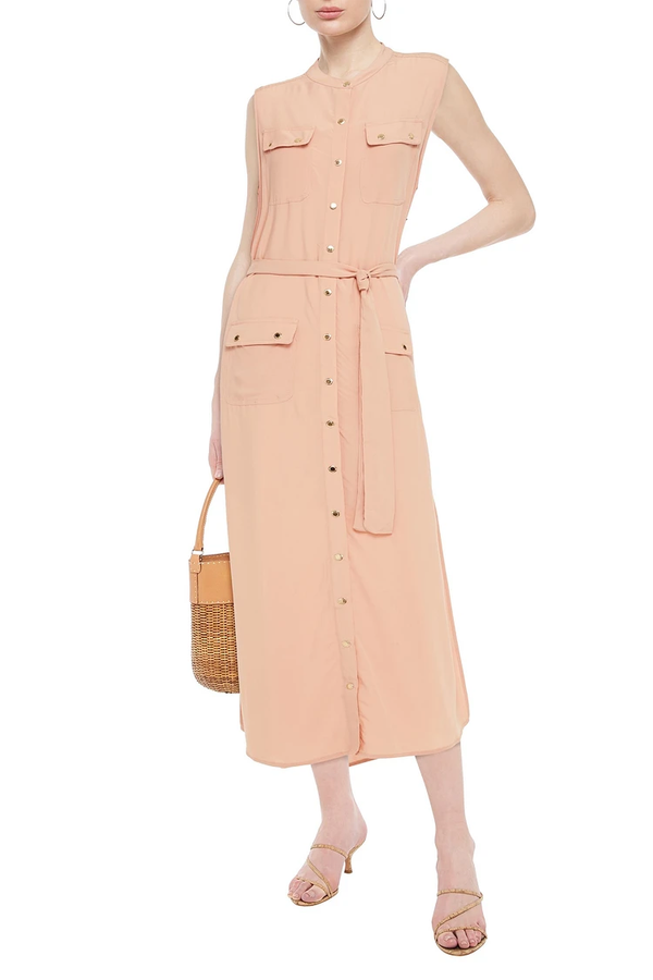 MELISSA ODABASH Women Charlene Tan Long Dress Shirt