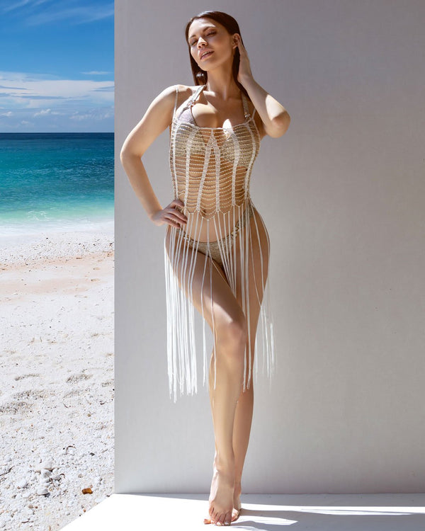 DOLCESSA Angel Tulum Fringe Coverup